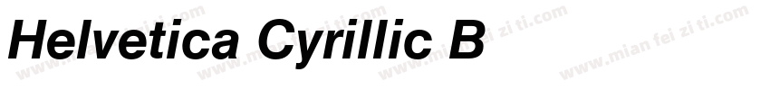 Helvetica Cyrillic B字体转换
